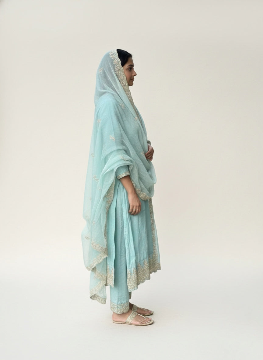 Mul chanderi salwar suit