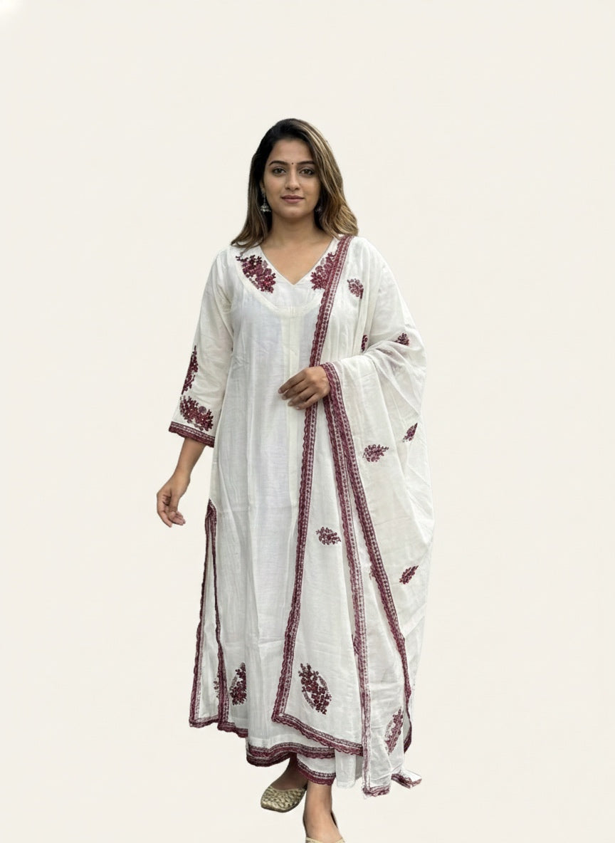 Mul chanderi salwar suit