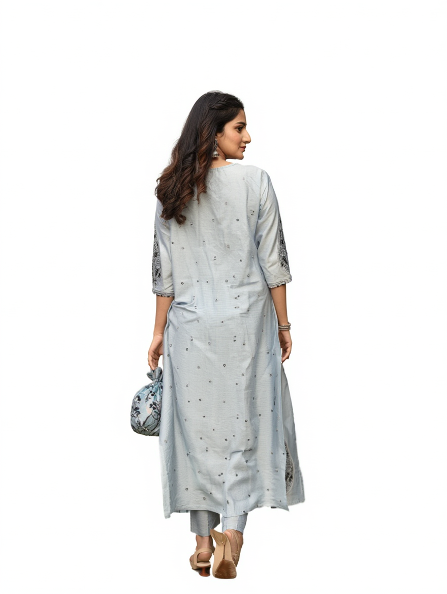 Three panel slited salwar suit