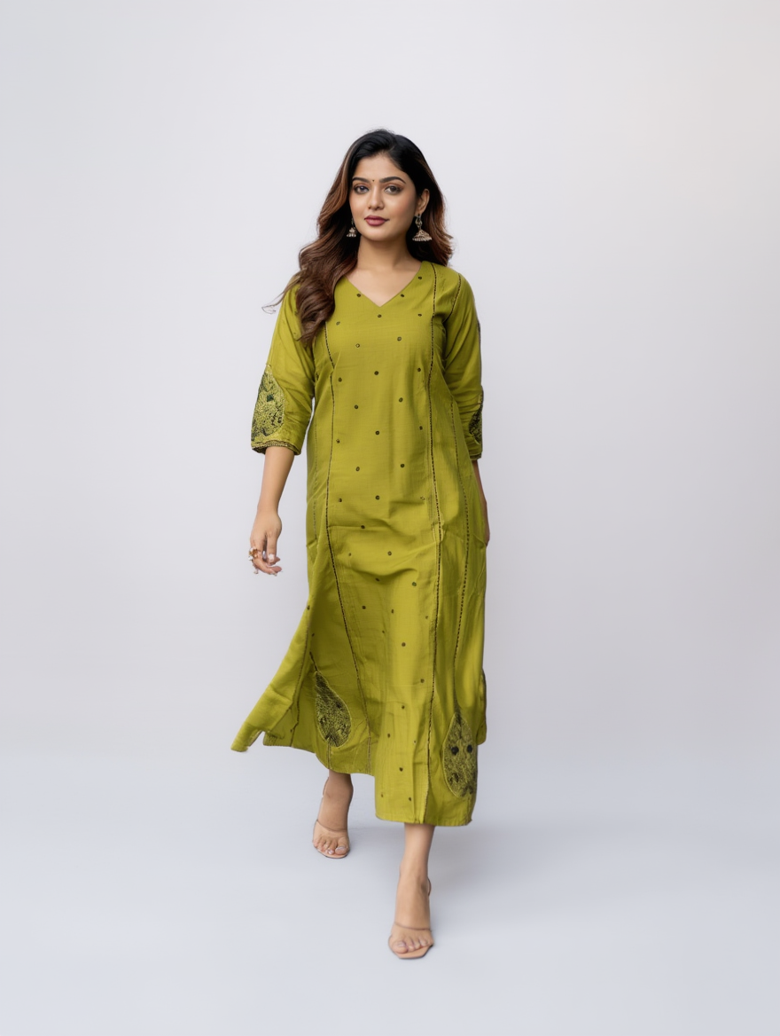 Three panel slited salwar suit