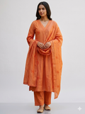 Malai chanderi three piece gathering salwar