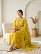Malai chanderi three piece gathering salwar