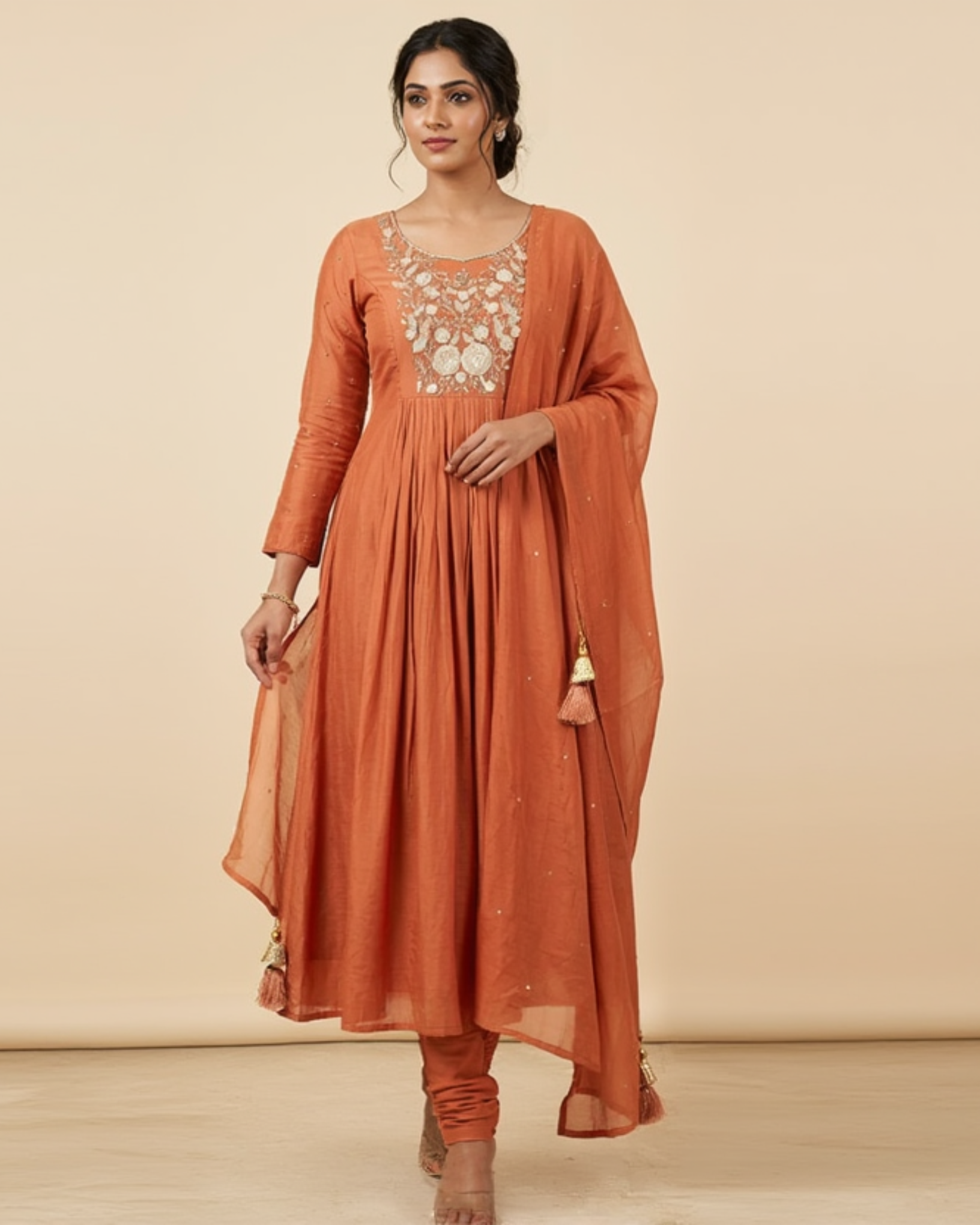 Mul chanderi salwar suit